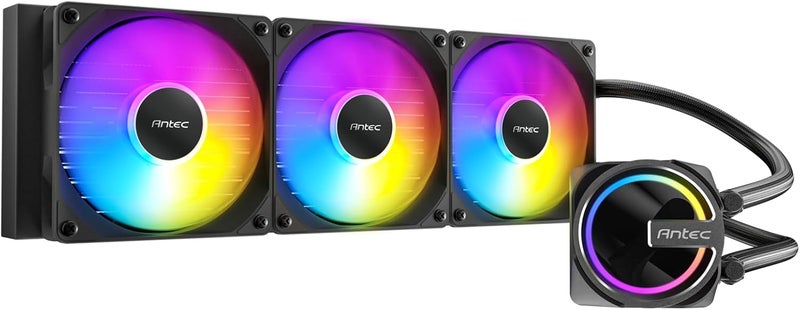 ANTEC Skeleton 360 ARGB Liquid CPU Cooler, 360mm Radiator, High-Performance Pump, 3 x 120mm PWM ARGB Fans, Copper Base, Intel LGA 115X/1200/1700/20XX, AMD AM4/AM5, Black - Image 1